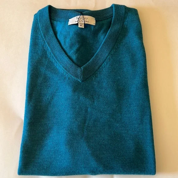 Turnbury Sweater Vest Wool Dark Turquoise Vest New - Picture 2 of 10